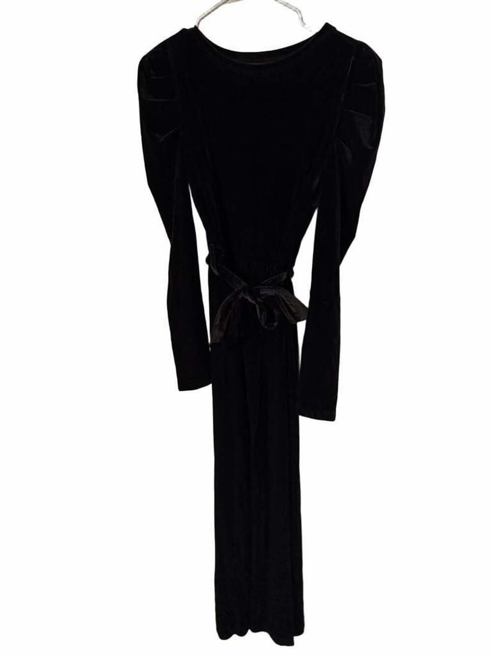 ZESICA Womens Winter Velvet Long Puff Sleeve Maxi Dress